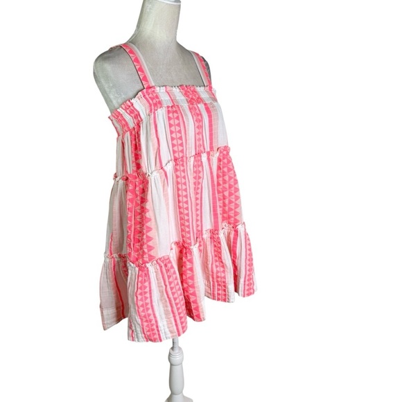 Elan Babydoll Neon Pink Cotton Mini Dress Size S - Picture 4 of 9
